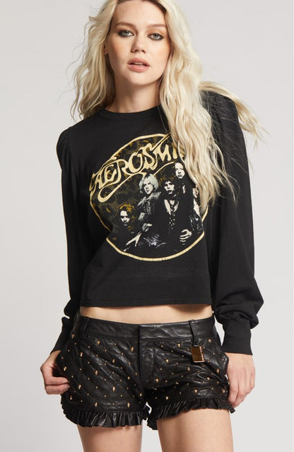 Aerosmith Back In The Saddle Puff Long Sleeve Tee