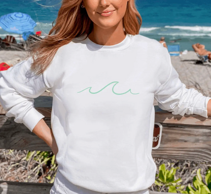 Wave- Crew Neck Summer Sweatshirt