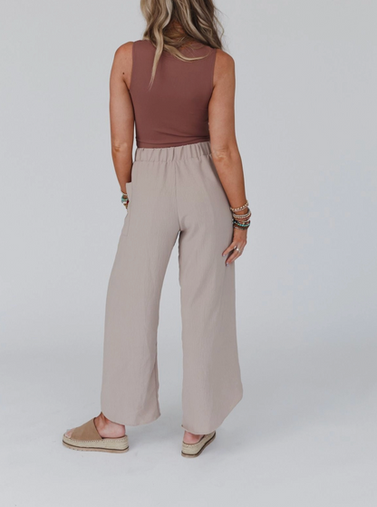 Stasia Solid Drawstring Tulip Pants