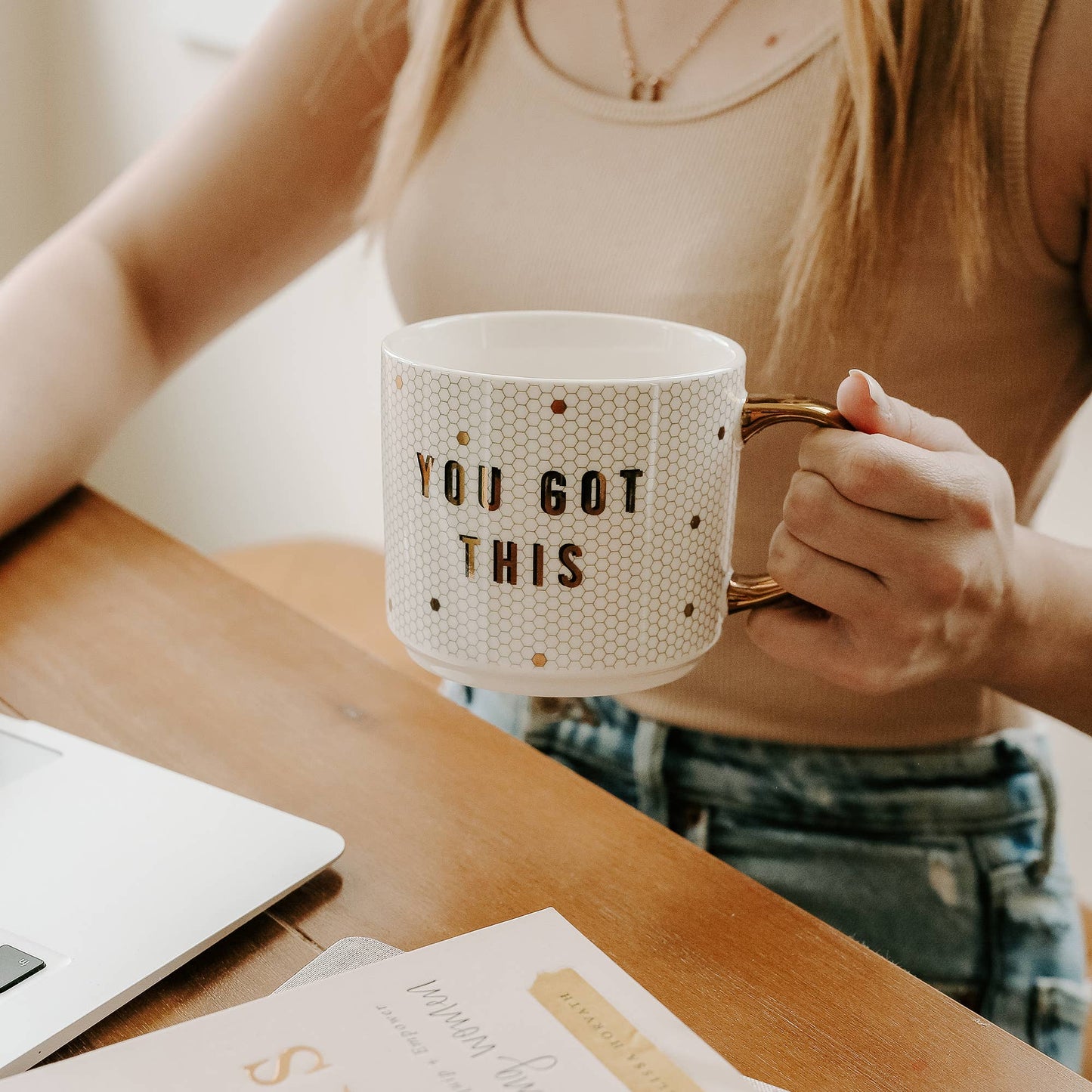 You Got This Gold Tile Coffee Mug