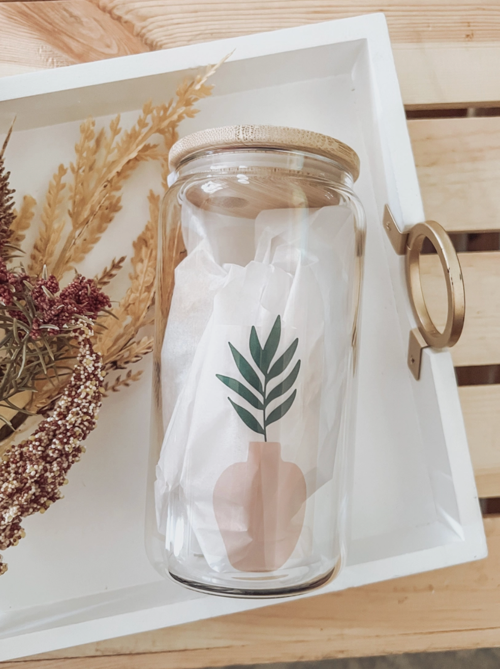 Smiley Face cup, Beer glass cup with Bamboo lid