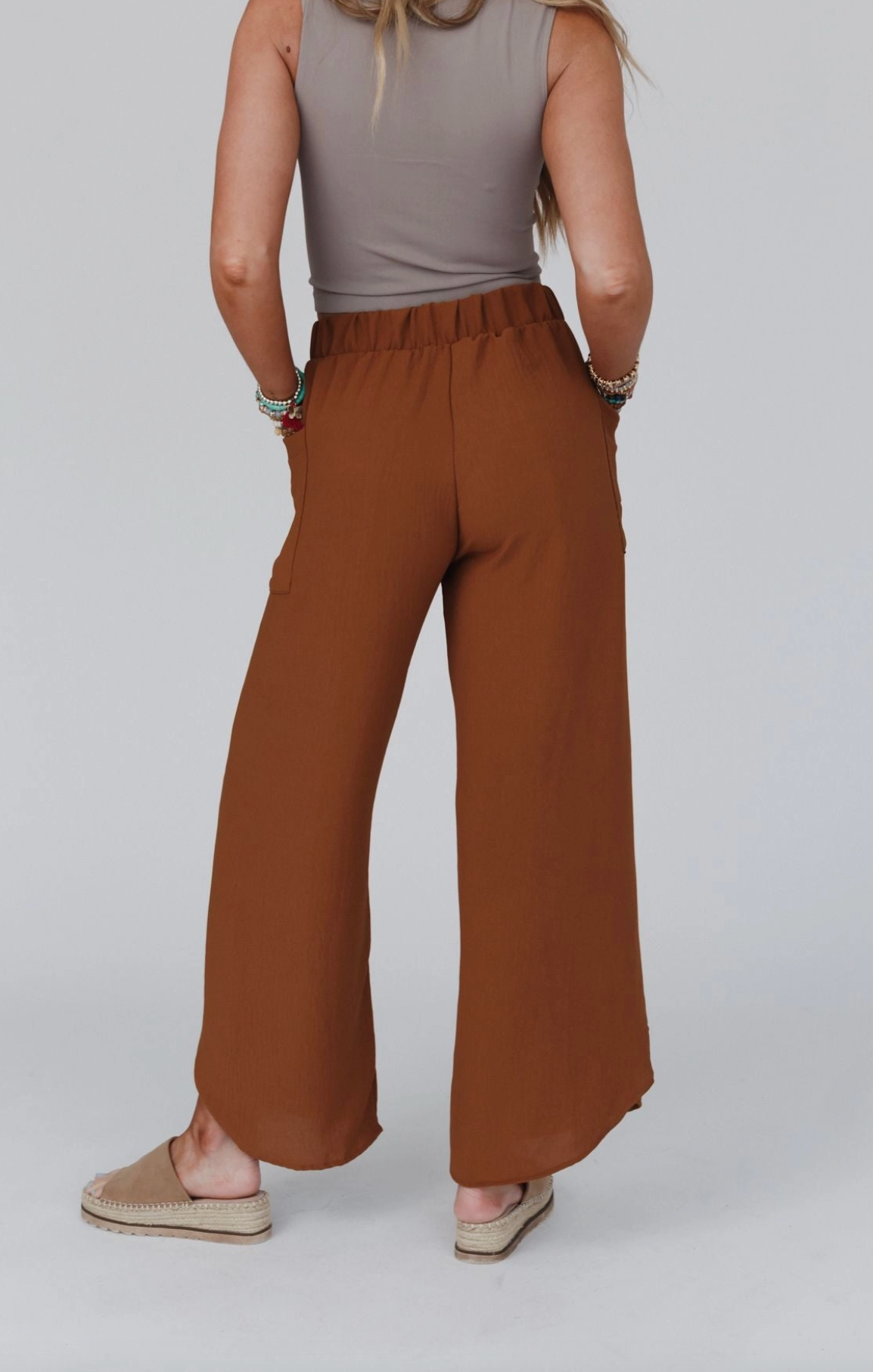 Stasia Solid Drawstring Tulip Pants